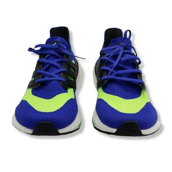 Adidas Ultraboost 21 Running Sneakers Mens Blue Green S23873 - Picture 3 of 12